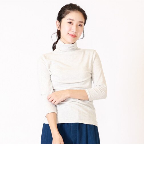 【当商品送料無料】ボトルネック プルオーバー 7分袖 楽天 タートルネック カットソー ハイネック Tシャツ 七分袖 レディース UVカット
