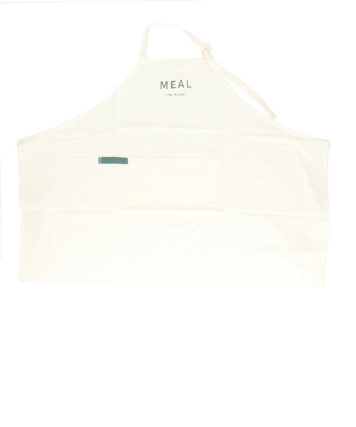 【当商品送料無料】エプロン 前掛け 前掛 通販 デイリーエプロン ひも 紐 フック ループ付 首紐 長さ調節可 シンプル カジュアル ロゴ I'm