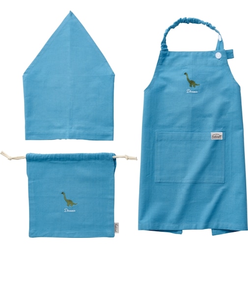 【当商品送料無料】キッズ エプロン 三角巾 セット 通販 バンダナ 巾着付き 子供エプロン 三角巾セット キッズエプロン 子ども 子供 こども