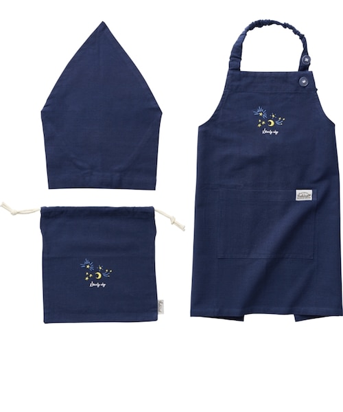 当商品送料無料】キッズ エプロン 三角巾 セット 通販 バンダナ 巾着