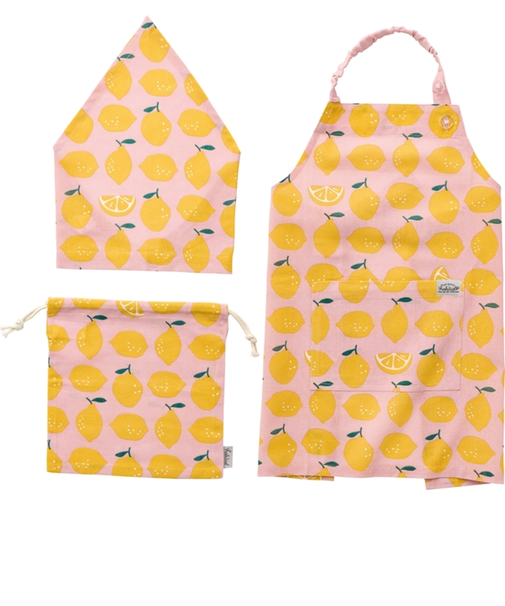 【当商品送料無料】キッズ エプロン 三角巾 セット 通販 バンダナ 巾着付き 子供エプロン 三角巾セット キッズエプロン 子ども 子供 こども