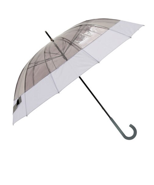 【当商品送料無料】長傘 12本骨 クリア 60cm 通販 雨傘 アンブレラ ビニール傘 軽量 軽い 透明 ポリエステル ゼロアンド -0＆