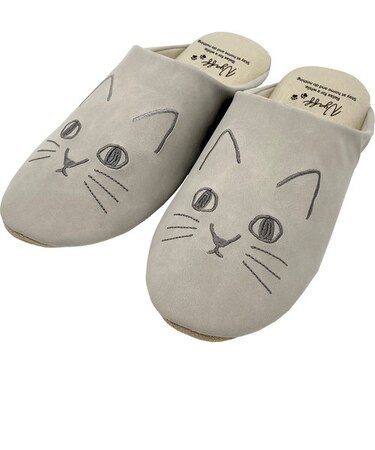 【当商品送料無料】猫 スリッパ 好評 ねこ ネコ にゃふにゃふ 前詰まりスリッパ ルームスリッパ 室内履き 洗えるスリッパ おしゃれ かわいい