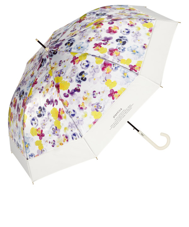 【当商品送料無料】ビニール傘 おしゃれ 通販 花柄 半透明 ジャンプ式 フラワー 61cm グラスファイバー フラワーアンブレラ 雨傘 傘 長雨傘