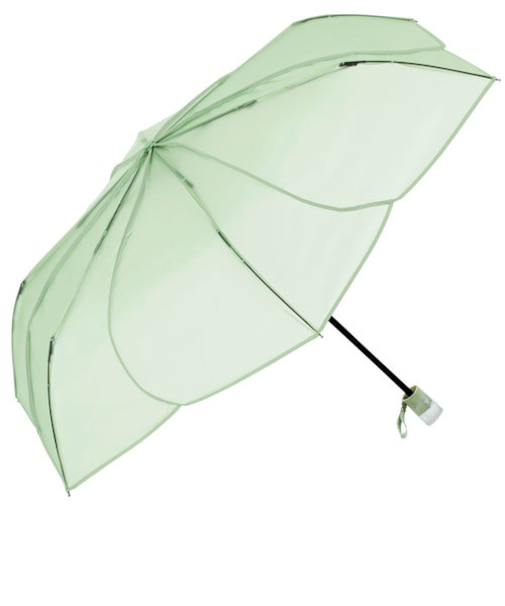 【当商品送料無料】because ビコーズ クリアアンブレラ 折りたたみ傘 50cm 通販 ビニール傘 雨傘 傘 かさ カサ 婦人傘 クリア お花