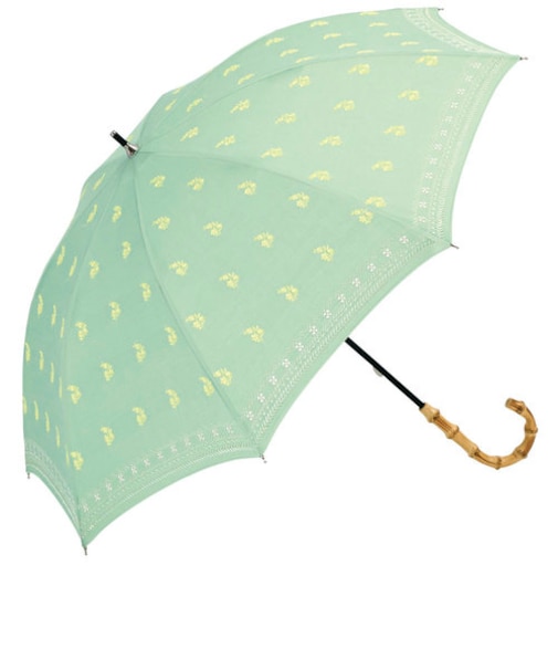 【当商品送料無料】because ビコーズ 晴雨兼用 長傘 刺繍 通販 雨傘 日傘 晴雨兼用傘 傘 かさ カサ 婦人傘 紫外線遮蔽 UV対策