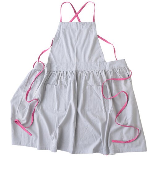 【当商品送料無料】Kukugoto ククゴト エプロン ギャザー 通販 綿混エプロン ギャザーエプソン 前掛け 前掛 キャミワンピエプロン 綿麻