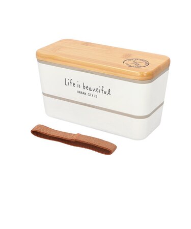 【当商品送料無料】弁当箱 2段 通販 日本製 730ml ランチボックス 2段弁当箱 入れ子式 レンジ対応 食洗機対応 ナチュラル シンプル
