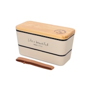 【当商品送料無料】弁当箱 2段 通販 日本製 730ml ランチボックス 2段弁当箱 入れ子式 レンジ対応 食洗機対応 ナチュラル シンプル