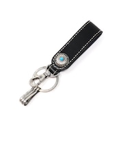 【当商品送料無料】キーホルダー 革 通販 キーリング キーチャーム ベルトループ キーチェーン コンチョ付き 本革 牛革 レザー メンズ レディース