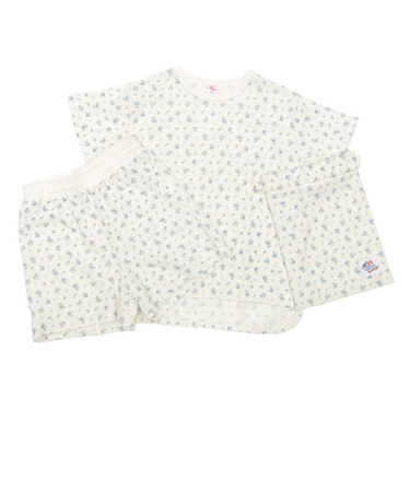 【当商品送料無料】ルームウェア レディース 通販 JEMORGAN ジェーイーモーガン ショートパンツ 花柄 半袖 上下セット ワッフル素材