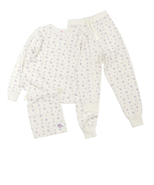 【当商品送料無料】ワッフル 生地 セットアップ 通販 JEMORGAN サーマル JD570-59S 花柄 かわいい ルームウェア 上下セット