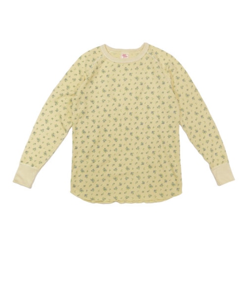 【当商品送料無料】ロングtシャツ レディース 長袖 通販 JEMORGAN ジェーイーモーガン 長袖Tシャツ 花柄 ワッフル素材 カットソー