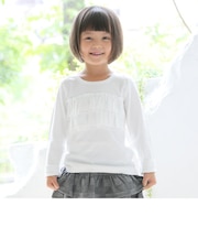 【当商品送料無料】子供服 フォーマル 女の子 トップス 通販 Tシャツ 白 フリル ロンT 長袖 キッズ 子供 卒園式 入学式 着まわし 発表会