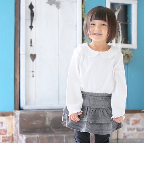 【当商品送料無料】子供服 フォーマル 女の子 ブラウス 白 通販 丸襟 長袖 キッズ 子供 卒園式 入学式 着まわし 発表会 結婚式 パーティー