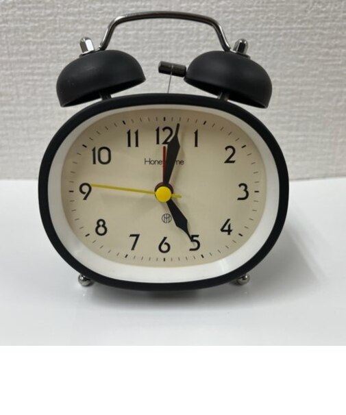 【当商品送料無料】目覚まし時計 おしゃれ 通販 ツインベル 横楕円 11.2cm x 9.2cm 時計 とけい アナログ 目覚まし機能