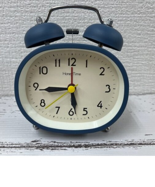 【当商品送料無料】目覚まし時計 おしゃれ 通販 ツインベル 横楕円 11.2cm x 9.2cm 時計 とけい アナログ 目覚まし機能