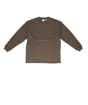 【当商品送料無料】メンズ 長袖tシャツ 通販 BIGTシャツ 男性 ロングスリープ ポケット付 袖リブ 長袖Tシャツ 長そで 無地 シンプル