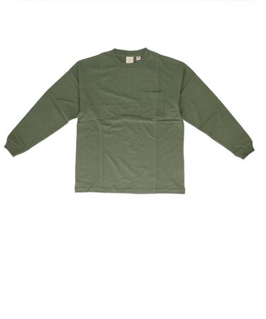 【当商品送料無料】メンズ 長袖tシャツ 通販 BIGTシャツ 男性 ロングスリープ ポケット付 袖リブ 長袖Tシャツ 長そで 無地 シンプル