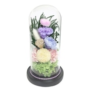 【当商品送料無料】仏花 プリザーブドフラワー 仏壇用 通販 ブリザーブドフラワー アレンジメントフラワー お供え 造花 ガラスドームアレンジメント
