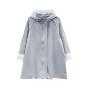 【当商品送料無料】レインコート レディース 通販 レインウェア カッパ 合羽 小柄 小さめ ショート丈 自転車 ツバ付き リュック対応 雨合羽 雨具