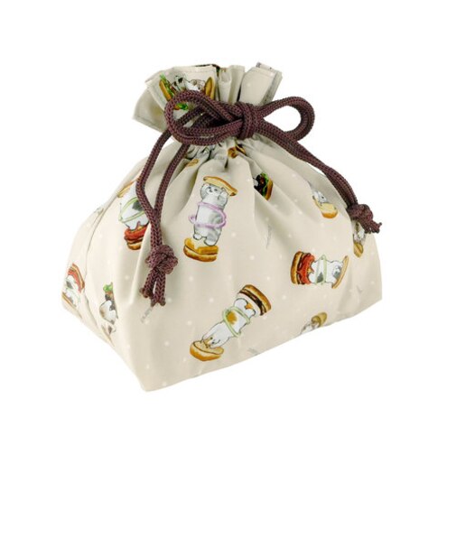 【当商品送料無料】モフサンド にゃん グッズ 通販 mofusand お弁当袋 巾着 ポリエステル ランチ巾着 ランチバッグ 巾着袋 お弁当