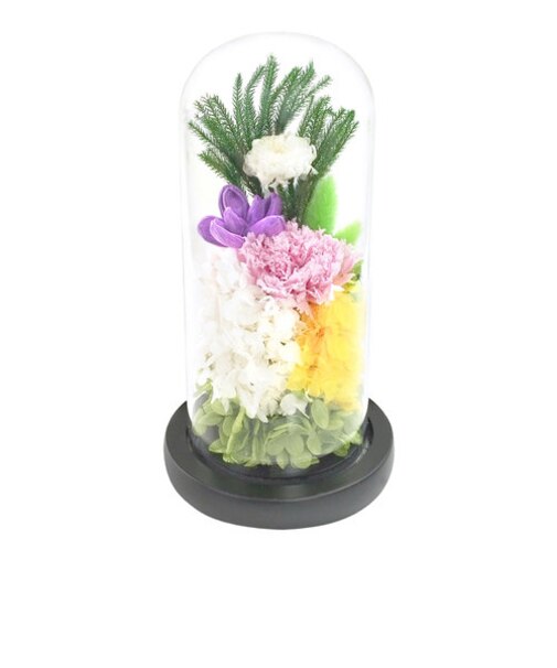 【当商品送料無料】プリザーブドフラワー 仏花 通販 お供えガラスドーム 光莉 ひかり お供え物 おしゃれ 枯れない 水やり不要 法事 花 お盆