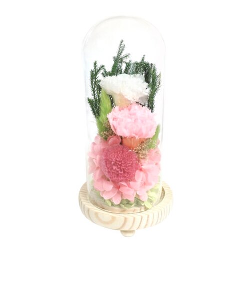 【当商品送料無料】プリザーブドフラワー 仏花 通販 お供えガラスドーム 光莉 ひかり お供え物 おしゃれ 枯れない 水やり不要 法事 花 お盆