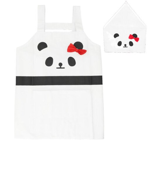 【当商品送料無料】子供 エプロン 三角巾セット 通販 三角巾 セット ゴム かぶるだけ 男の子 女の子 キッズ 子ども パンダ クッキング キッチン