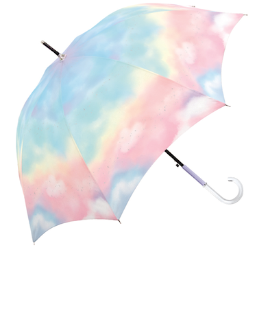 【当商品送料無料】晴雨兼用傘 長傘 58cm 通販 レインボー グラデーション 雨傘 日傘 傘 カサ かさ 晴雨兼用 紫外線カット uvカット