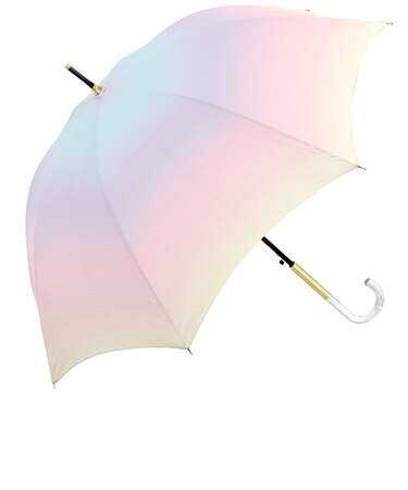 【当商品送料無料】晴雨兼用傘 長傘 58cm 通販 グラスファイバー レインボー グラデーション 雨傘 日傘 傘 カサ かさ 晴雨兼用 紫外線カット