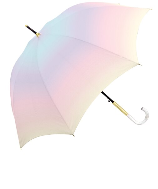 【当商品送料無料】晴雨兼用傘 長傘 58cm 通販 グラスファイバー レインボー グラデーション 雨傘 日傘 傘 カサ かさ 晴雨兼用 紫外線カット