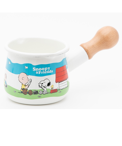 【当商品送料無料】ホーロー ミルクパン スヌーピー 通販 ホーロー鍋 直火 琺瑯鍋 プチミルクパン 可愛い かわいい 琺瑯 ほうろう 片手鍋 ミルク