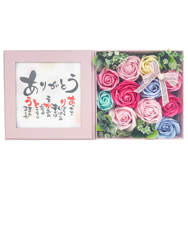 【当商品送料無料】ソープフラワー ボックス 通販 入浴剤 ポエムボックス バスフレグランス 花の形 花びら 造花 ギフト プチギフト 贈り物 石鹸