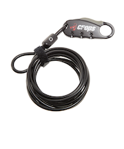 【当商品送料無料】ワイヤーロック crops クロップス 通販 ワイヤー 錠 ダブルループ 防犯 盗難防止 鍵 自転車 180cm ダイヤル式 3桁