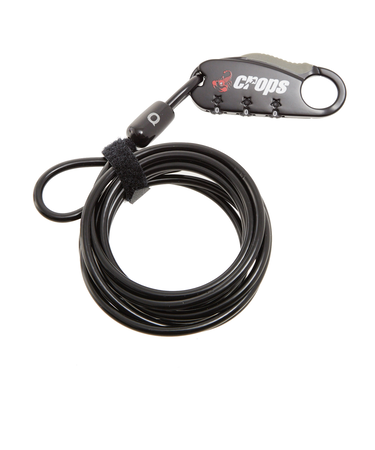 【当商品送料無料】ワイヤーロック crops クロップス 通販 ワイヤー 錠 ダブルループ 防犯 盗難防止 鍵 自転車 180cm ダイヤル式 3桁