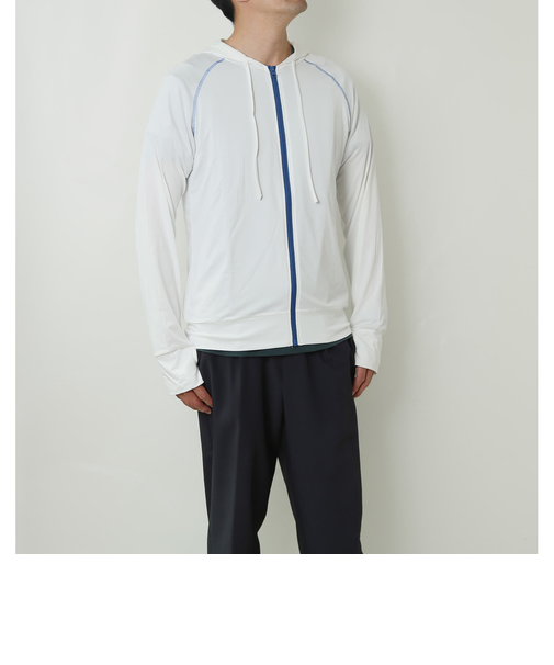 【当商品送料無料】ラッシュガード メンズ 長袖 通販 無地 シンプル パーカー 夏 ジップアップ M L XL XXL 海 プール 海水浴