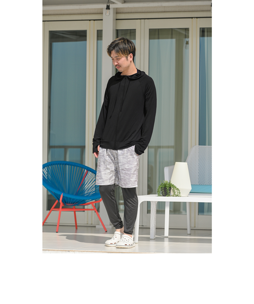 【当商品送料無料】ラッシュガード メンズ 長袖 通販 無地 シンプル パーカー 夏 ジップアップ M L XL XXL 海 プール 海水浴