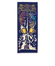 【当商品送料無料】けねま てぬぐい 通販 手ぬぐい タペストリー 手拭い 絵てぬぐい 絵手拭い 約 90×35cm 壁掛け おしゃれ かわいい