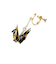 【当該商品送料無料】イヤリング 鶴 通販 日本製 耳飾り アクセサリー アクセ 折り紙イヤリング 折り鶴 折り紙 かわいい 可愛い おしゃれ