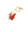 【当該商品送料無料】イヤリング 鶴 通販 日本製 耳飾り アクセサリー アクセ 折り紙イヤリング 折り鶴 折り紙 かわいい 可愛い おしゃれ