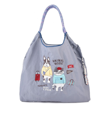 【当該商品送料無料】刺繍 ワッシャーバッグ パラコードバッグ アニマル 通販 ワッシャーバック パラコードバック エコバッグ エコバック