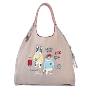 【当該商品送料無料】刺繍 ワッシャーバッグ パラコードバッグ アニマル 通販 ワッシャーバック パラコードバック エコバッグ エコバック