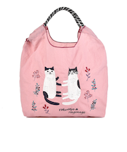 【当該商品送料無料】刺繍 ワッシャーバッグ M アニマル 通販 ワッシャーバック サブバッグ サブバック トート 肩掛け エコバッグ エコバック