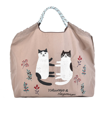 【当該商品送料無料】刺繍 ワッシャーバッグ L アニマル 通販 ワッシャーバック トート ショルダー 肩掛け エコバッグ エコバック 買い物バッグ