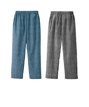 【当該商品送料無料】クロップドパンツ レディース 通販 ゆるラク高島ちぢみ8分丈パンツ２本組 高島ちぢみ 八分丈 パンツ 2本セット 夏用 涼しい