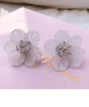 【当該商品送料無料】ブライダル イヤリング 花 通販 ブライダルアクセサリー ウェディングアクセサリー 大ぶり 花モチーフ 花型 揺れない 結婚式