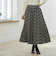 【当該商品送料無料】スカート レディース ダルメシアン柄 通販 フレアスカート ロングスカート フレアースカート ウエストゴム おしゃれ