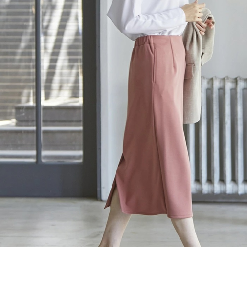 【当該商品送料無料】スカート ミモレ丈 オフィス 通販 タイトスカート ロングスカート ミディアム丈スカート レディース ウエストゴム