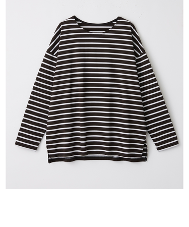 【当該商品送料無料】綿100 ロンT レディース 通販 Tシャツ カットソー プルオーバー 長袖 トップス 綿100％ボーダーロングＴ おしゃれ